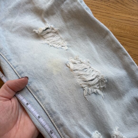 Forever 21 Light Wash Overalls Distressed Size 28 - Picture 11 of 11